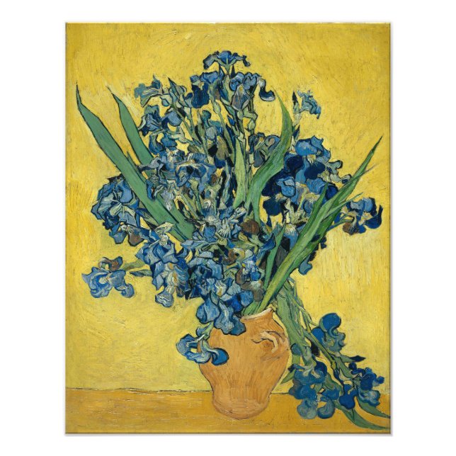 Irisar av Vincent Van Gogh Fototryck (Framsidan)