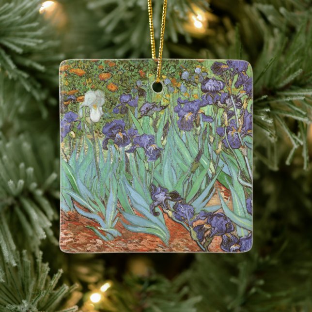 Irisar av Vincent van Gogh Julgransprydnad Keramik (Träd)