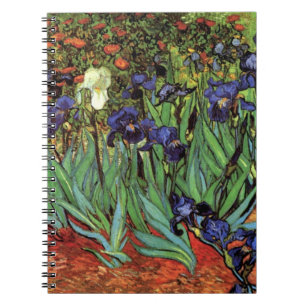 Irisar av Vincent van Gogh, Vintage trädgårdskonst Anteckningsbok Med Spiral