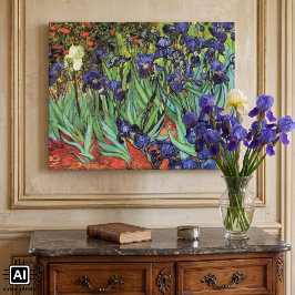 Irisar av Vincent van Gogh, Vintage trädgårdskonst Canvastryck