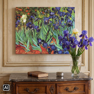 Irisar av Vincent van Gogh, Vintage trädgårdskonst Canvastryck