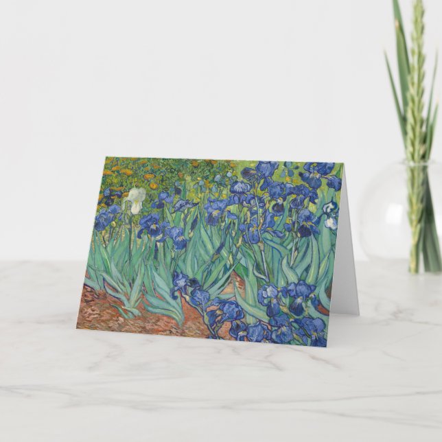 Irisar, Blommotiv i olja, Vincent Van Gogh Kort (Framsida)