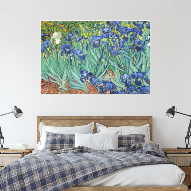 Irisar, Blommotiv, Oljemålning, Vincent Van Gogh Canvastryck (Insitu (sovrum))