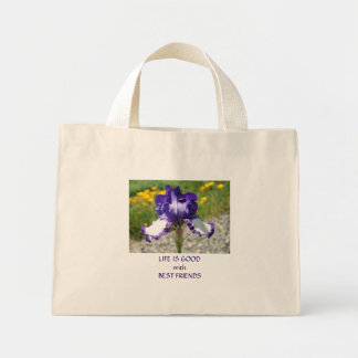 IRISAR IRIS Blommor HANDLETATTA VÄSKAN CANVAS STRA Mini Tygkasse
