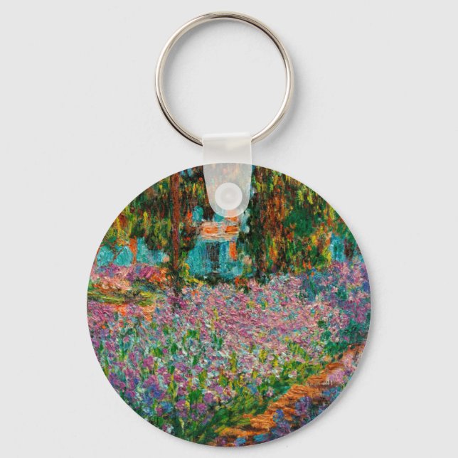 Irisar Monet trädgård Giverny blommor Nyckelring (Framsida)