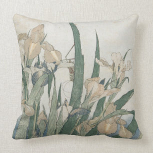 Irisblommor och gräshoppa, c.1830-31 kudde