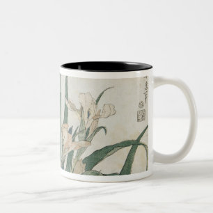 Irisblommor och gräshoppa, c.1830-31 Två-Tonad mugg