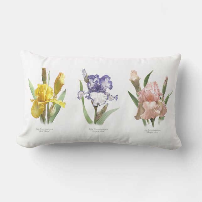 Irisblomsterträdgård Lumbarkudde (Framsida)