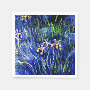 Iriser, blommigt av berömd av Claude Monet Pappersservett