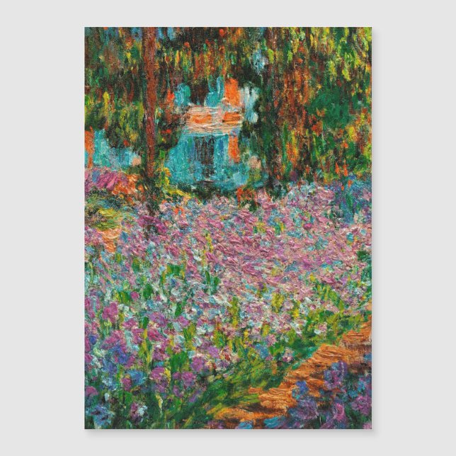 Iriser Monet Trädgård Giverny blommor (Framsida)