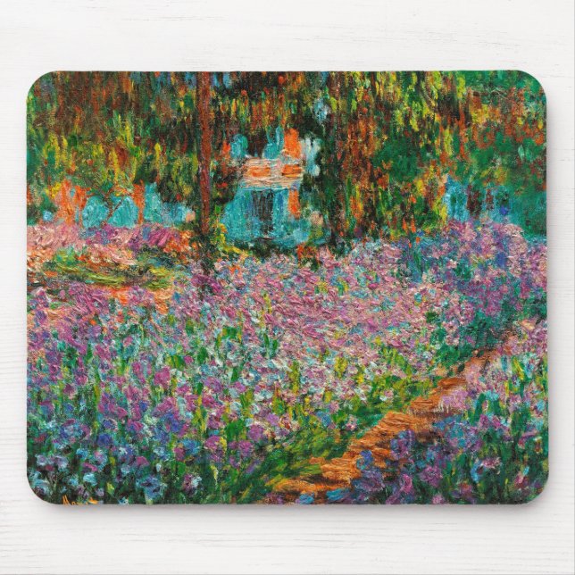 Iriser Monet Trädgård Giverny blommor Musmatta (Framsidan)