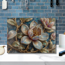 Iriserande blå cloisonné magnolia
