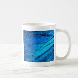 Iriserande blå fjärilsvinge kaffemugg