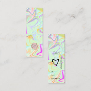 Iriserande Boutique Kläder Pris Storlek A Hängande Mini Visitkort