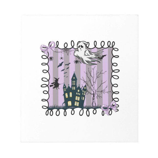 Iriserande Coquette Halloween Anteckningsblock (Framsida)