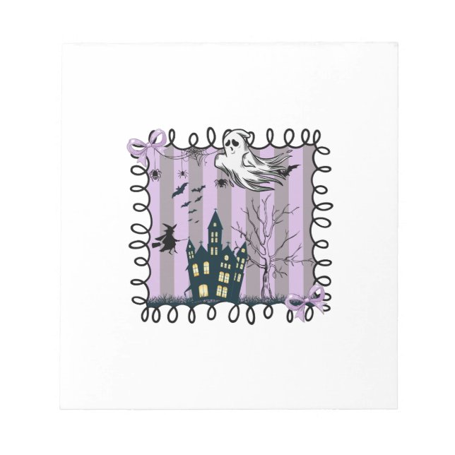 Iriserande Coquette Halloween Anteckningsblock (Framsida)
