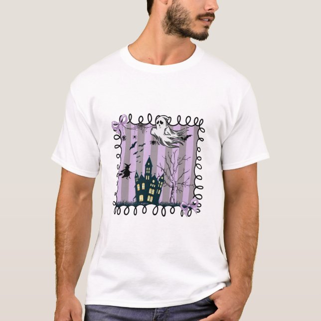 Iriserande Coquette Halloween T Shirt (Framsida)