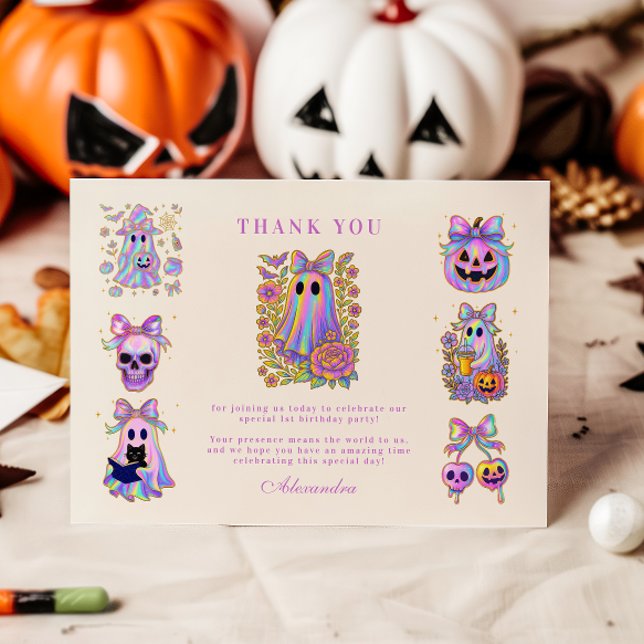 Iriserande Coquette Kuslig ONE Halloween Tack Kort (Skapare uppladdad)