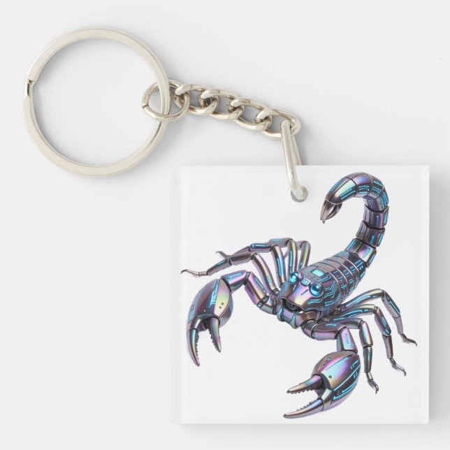 Iriserande Cyber Skorpion Mekanisk Konst (Framsidan)