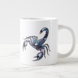 Iriserande Cyber Skorpion Mekanisk Konst Jumbo Mugg