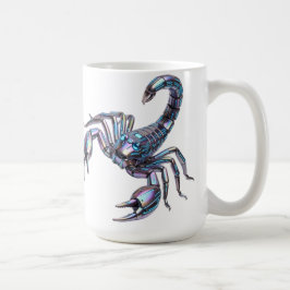 Iriserande Cyber Skorpion Mekanisk Konst Kaffemugg