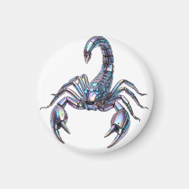 Iriserande Cyber Skorpion Mekanisk Konst Magnet