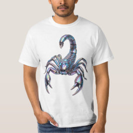 Iriserande Cyber Skorpion Mekanisk Konst T Shirt