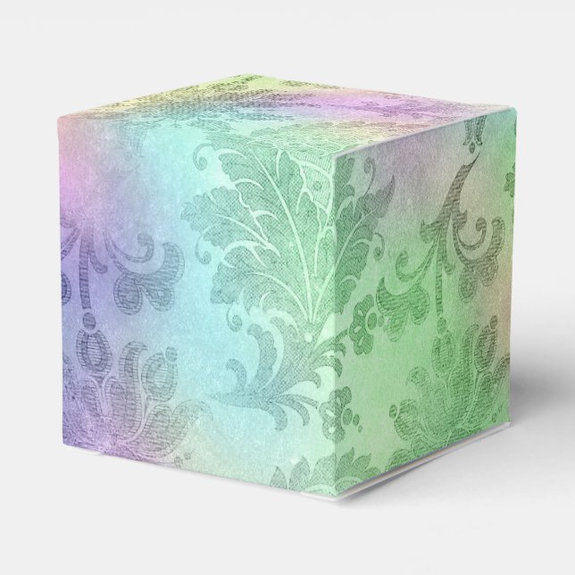 Iriserande Damask Presentaskar (Baksidan Sidan)