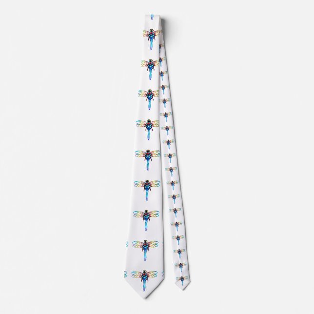 Iriserande drakonflugor vita slips (Framsida)