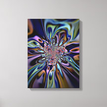 Iriserande Energiflöde Fraktal Konst