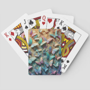 Iriserande fjärilsträdgård casinokort