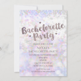 Iriserande glänsande möhippeinbjudan inbjudningar