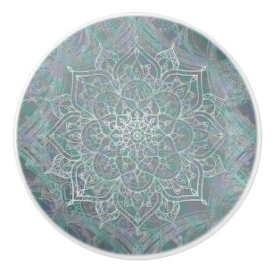 Iriserande Glitter Mandala Boho Chic Knopp
