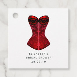 Iriserande gotisk karmosinröd häxa gåvor etiketter