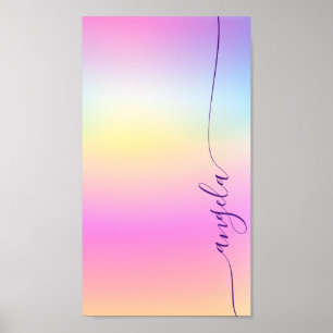 Iriserande Gradient Glam Namn Telefon Bakgrundsbil Poster