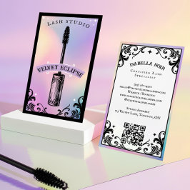 Iriserande holografisk Beauty Lash Salong Lyx Visitkort