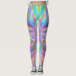 Iriserande kromblock leggings