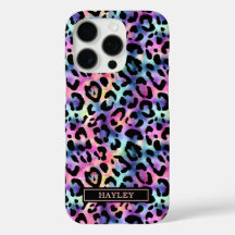 Iriserande Leopardtryck med Monogram