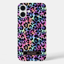 Iriserande Leopardtryck med Monogram