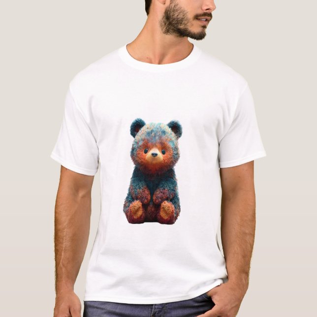 Iriserande Luffiga Björnmannen T Shirt (Framsida)