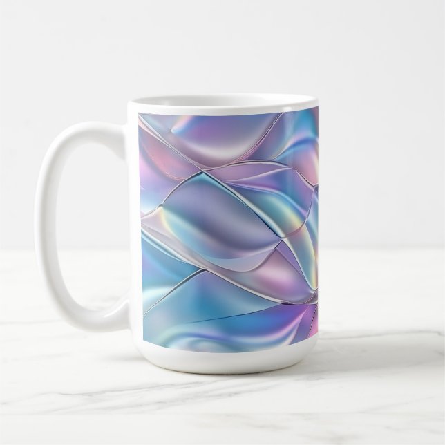 Iriserande metallisk 6 geometrisk kaffemugg (Vänster)