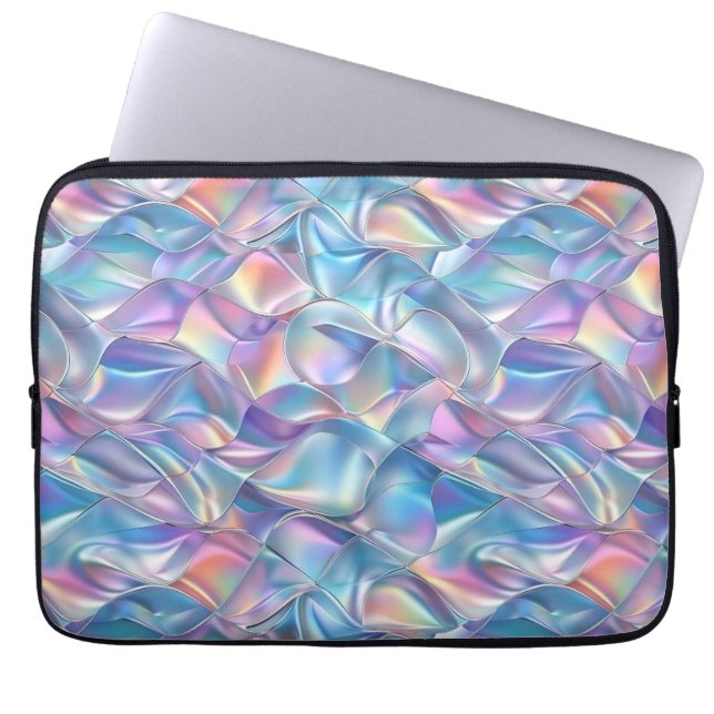 Iriserande metallisk 6 geometrisk laptop fodral (Framsidan)