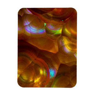Iriserande orange eldfyropal magnet