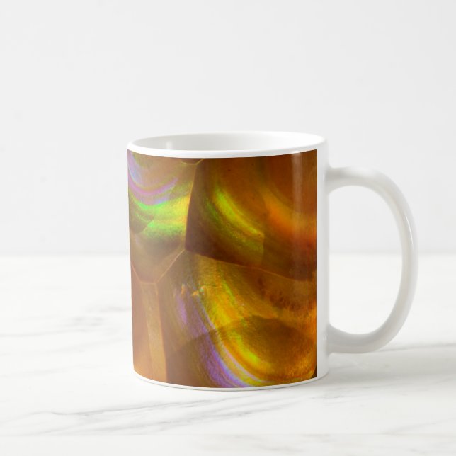 Iriserande orange eldopal kaffemugg (Höger)