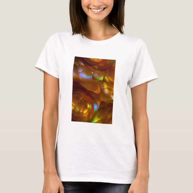 Iriserande orange eldopal t shirt (Framsida)