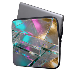 Iriserande regnbåge - Holografisk glitter Laptop Fodral