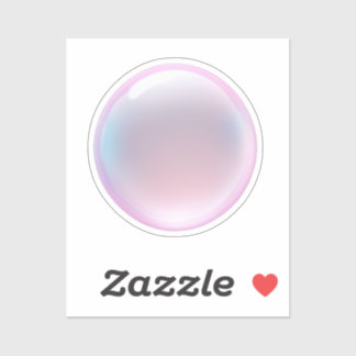 Iriserande rosa bubbel-emoji klistermärken
