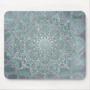 Iriserande skimrande mandala boho chic musmatta