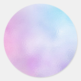 Iriserande tom mall, DIY text art foto logotyp Runt Klistermärke