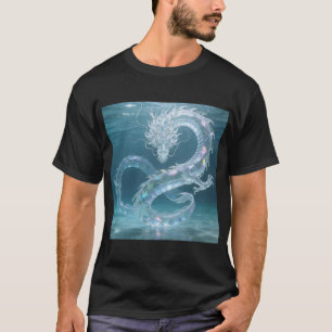 Iriserande Vatten Drakkonst Fantasy Drakdesign T Shirt